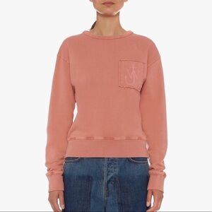 JW Anderson Garment Dyed Anchor Patch Sweatshirt in Dusty Rose size XS